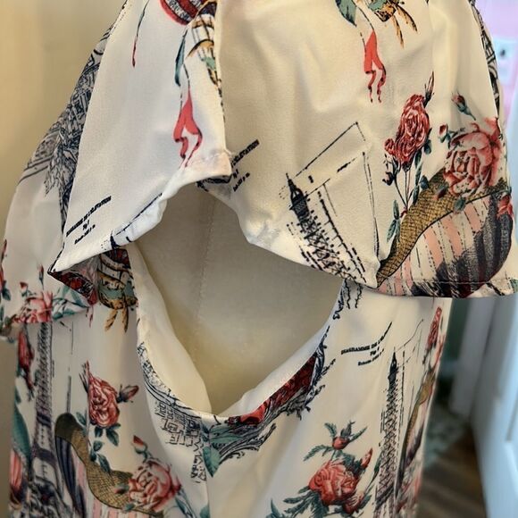 maison Jules Paris print collared dress Size L - Picture 5 of 8